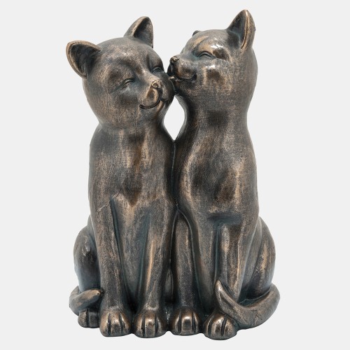 Smooching Cats Resin Sculpture